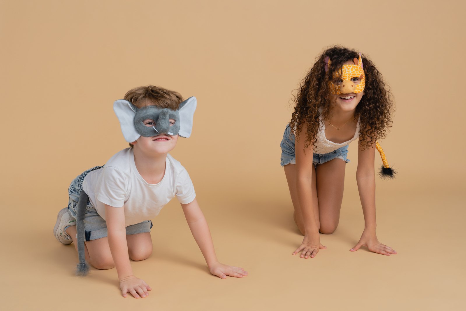 Animal Costume Mask Set Deluxe Elephant Grey (Mask & Tail)