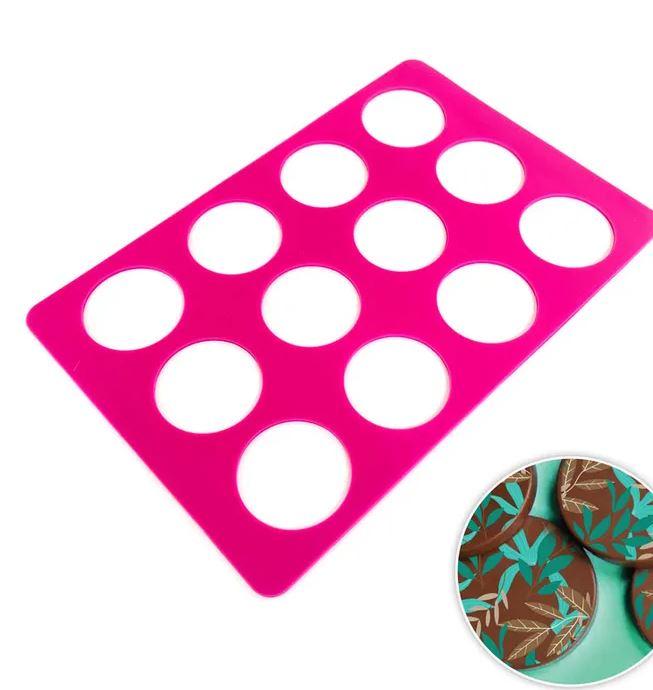 Silicone Transfer Mat Round 5cm Chocolate/Cookie/Isomalt Sugar