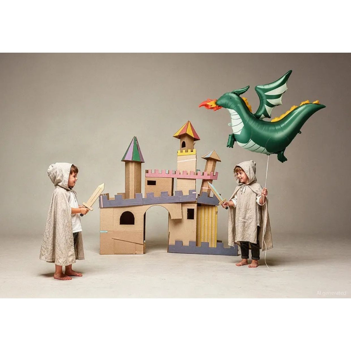 Balloon Foil Shape Green Fire Dragon 120cm x 90cm
