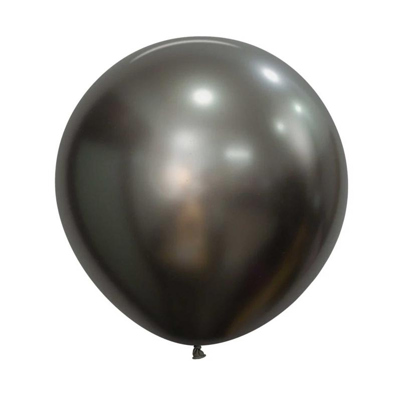 Balloons 60cm Silk Midnight Grey Sempertex Pk 3