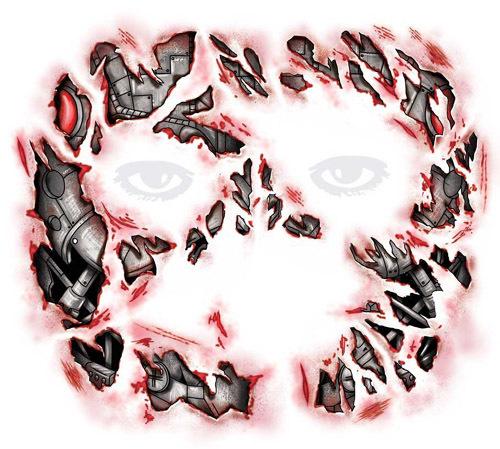 Temporary Tattoo Fx Cyborg Face Tinsley