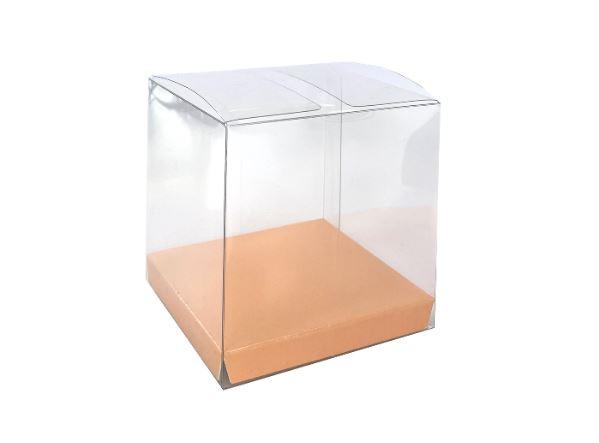 Favour Loot Gift Box Clear - Peach Apricot Orange Pk 10