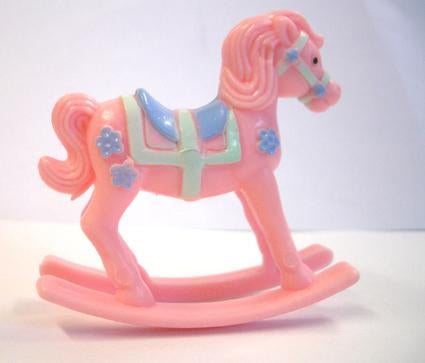 Cake Topper Baby Rocking Horse Pink