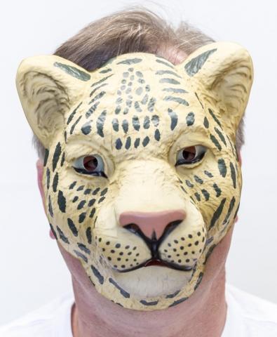 Animal Costume Mask Cheetah Moulded Plastic