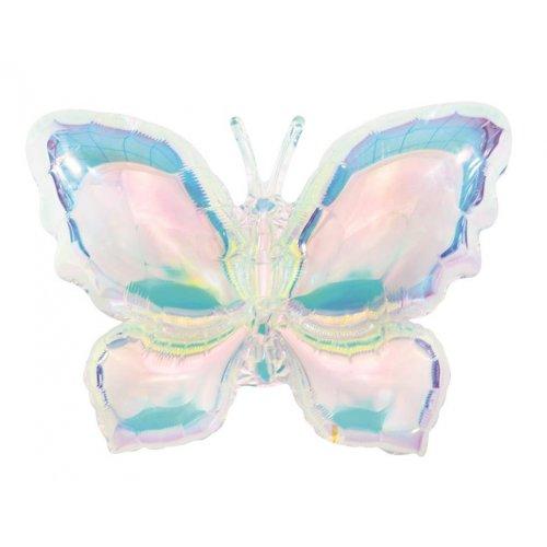 Balloon Foil Shape Iridescent Butterfly Insect 100cm (Helium Not Included)