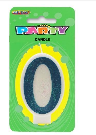 Candle Number 0 Blue