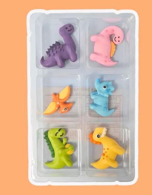 Edible Icing Decorations Dinosaurs Pk/6