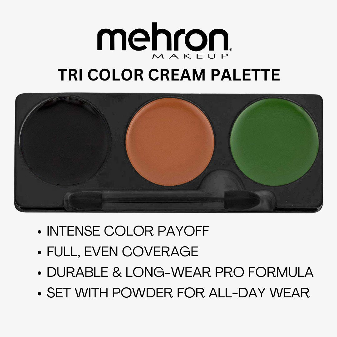 Make Up Palette Tri-Colour Face/Body Paint Camouflage Professional Mehron