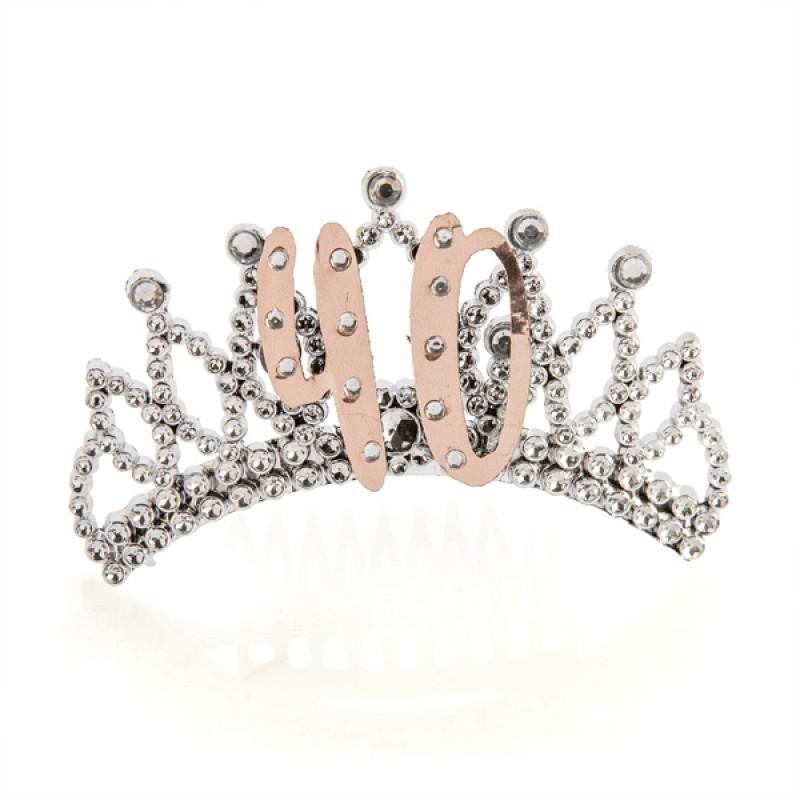 Tiara 40th Rose Gold And Silver