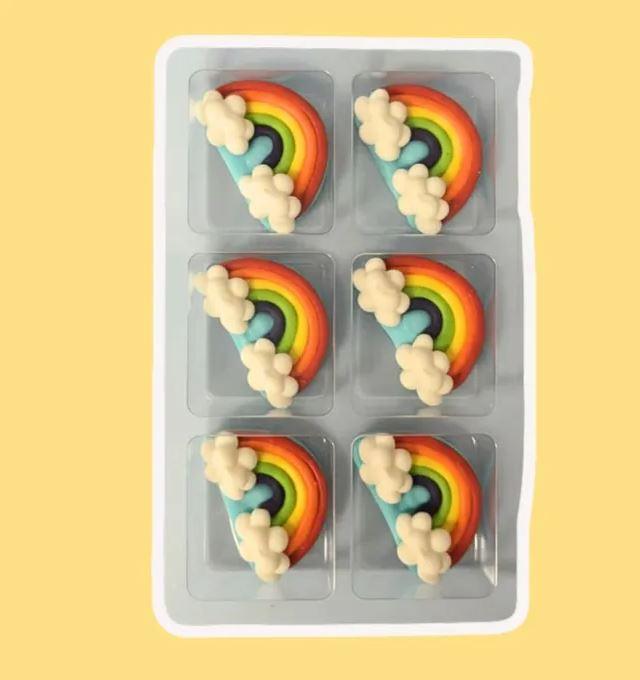 Edible Icing Decorations Rainbows Pk/6