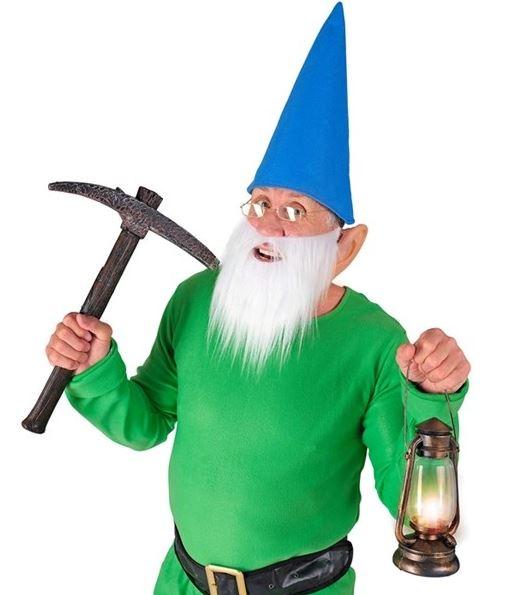 Gnome/Dwarf Costume Set Blue (Hat Beard & Ears)
