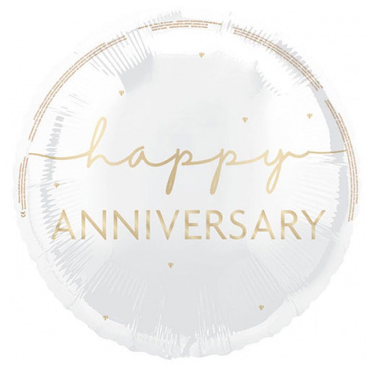 Balloon Foil 45cm Happy Anniversary With Gold Script