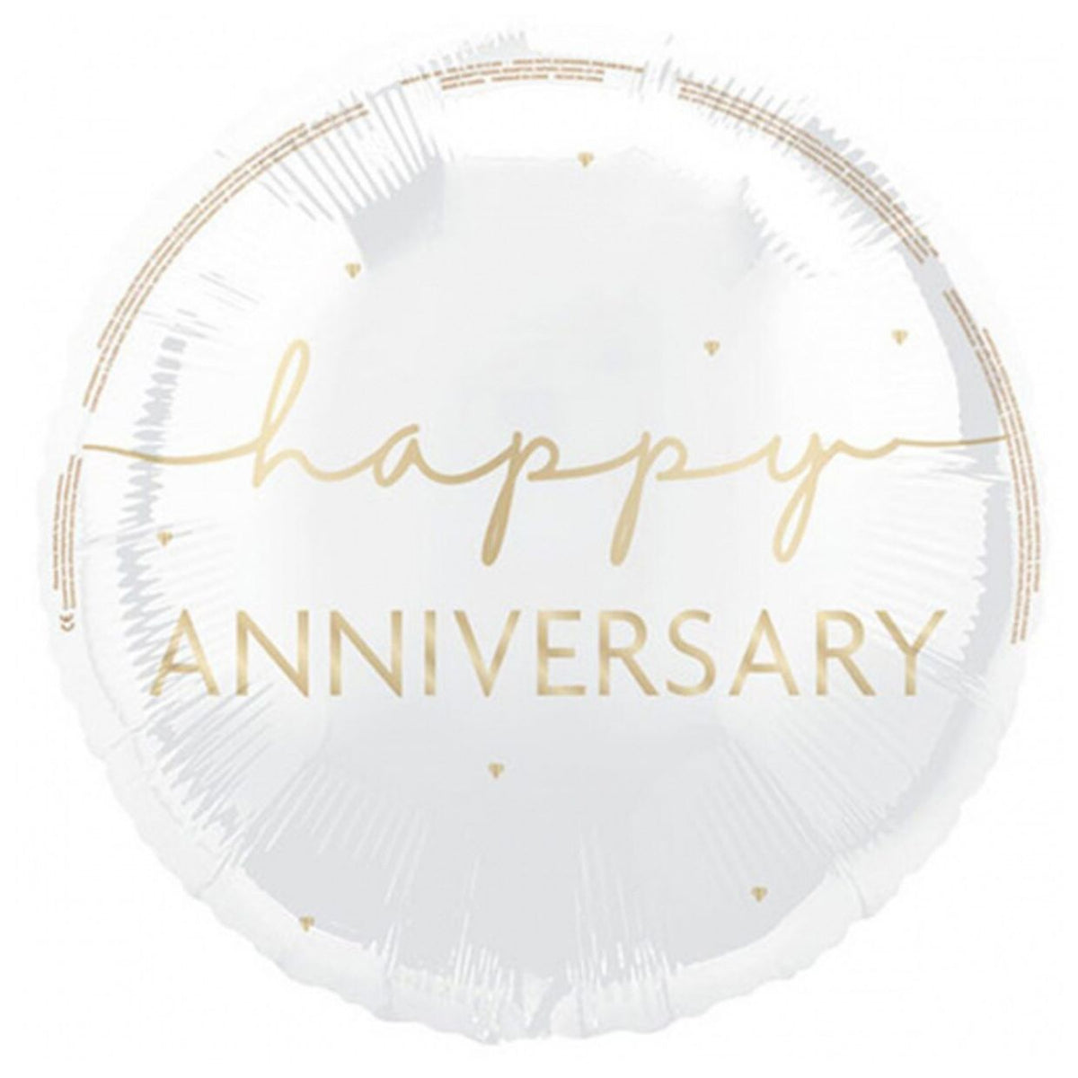 Balloon Foil 45cm Happy Anniversary With Gold Script