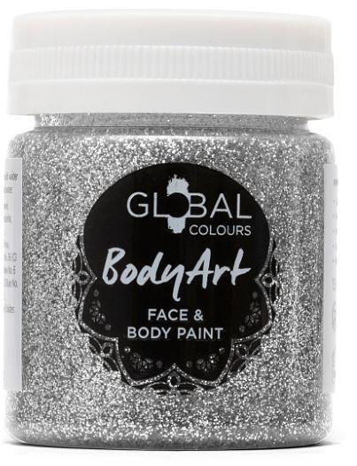 Face Paint Silver Glitter 45ml Tub