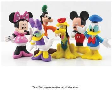 Mickey & Minnie Mouse & Friends Plastic Cake Toppers/Figurines/Toys Pk/6