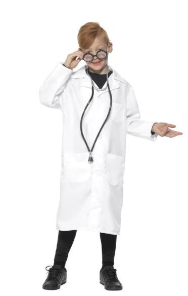 Costume Child Doctor/Scientist Laboratory Coat White Large