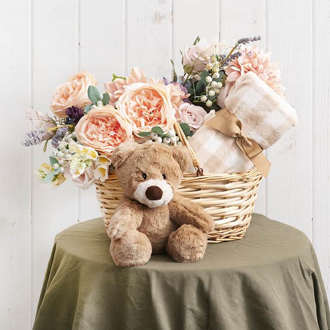 Baby Gift Set/Pack Teddy Bear Louie Soft Toy and Blanket Brown