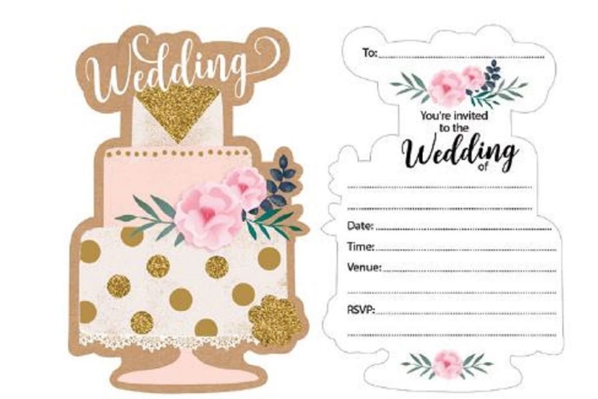 Party Invitation Pk/8 Wedding- Discontinued Last Chance