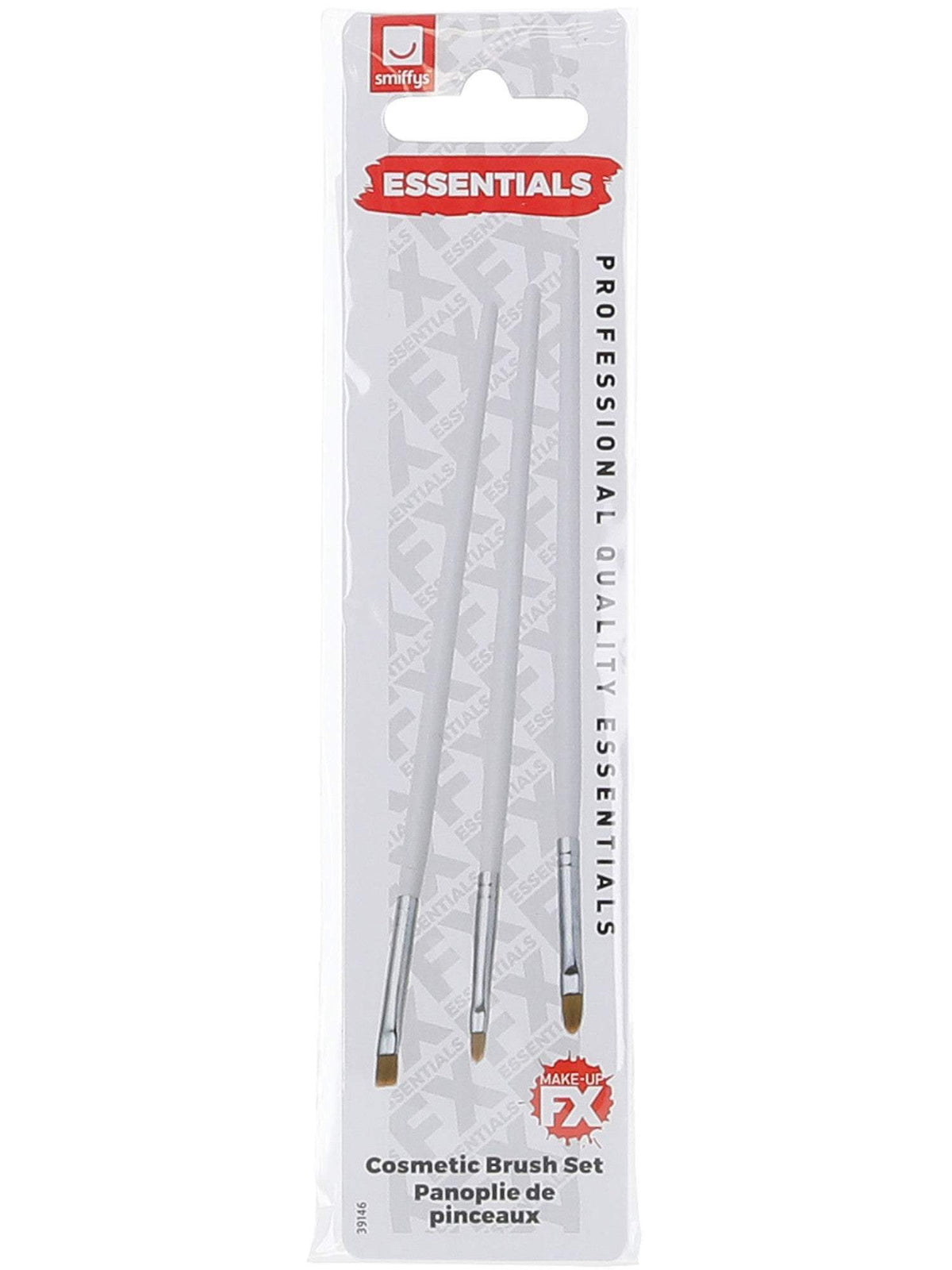 Make Up/Face Paint Brush Set White Pk/3