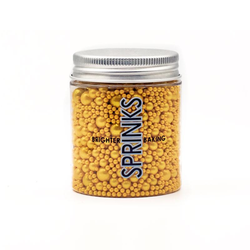 Round Ball Sprinkles Matte Gold Bubble Bubble 75g