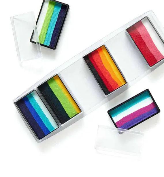 Face & Bodyart Paint Fun Stroke Rainbow Burst Kit Palette Professional