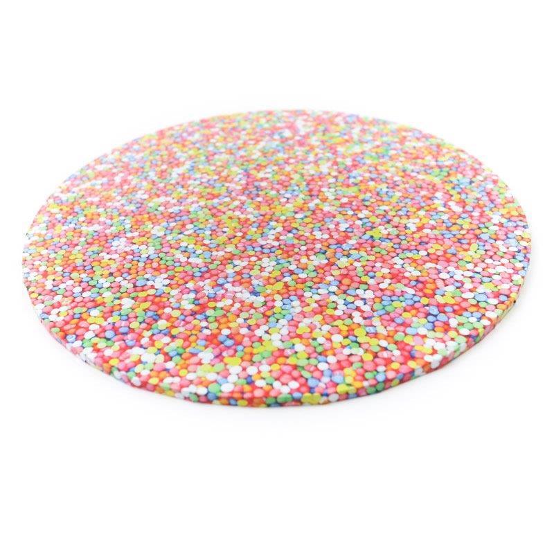 Cake/Food Presentation Board Round Sprinkles Print 12 Inch