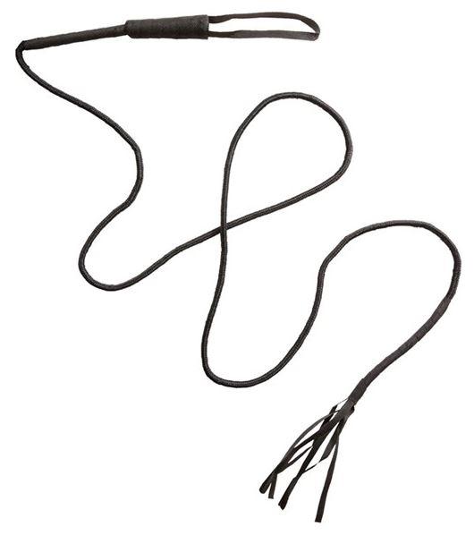 Whip Black 207 cm Long Stockman Leather Look Costume Accessory