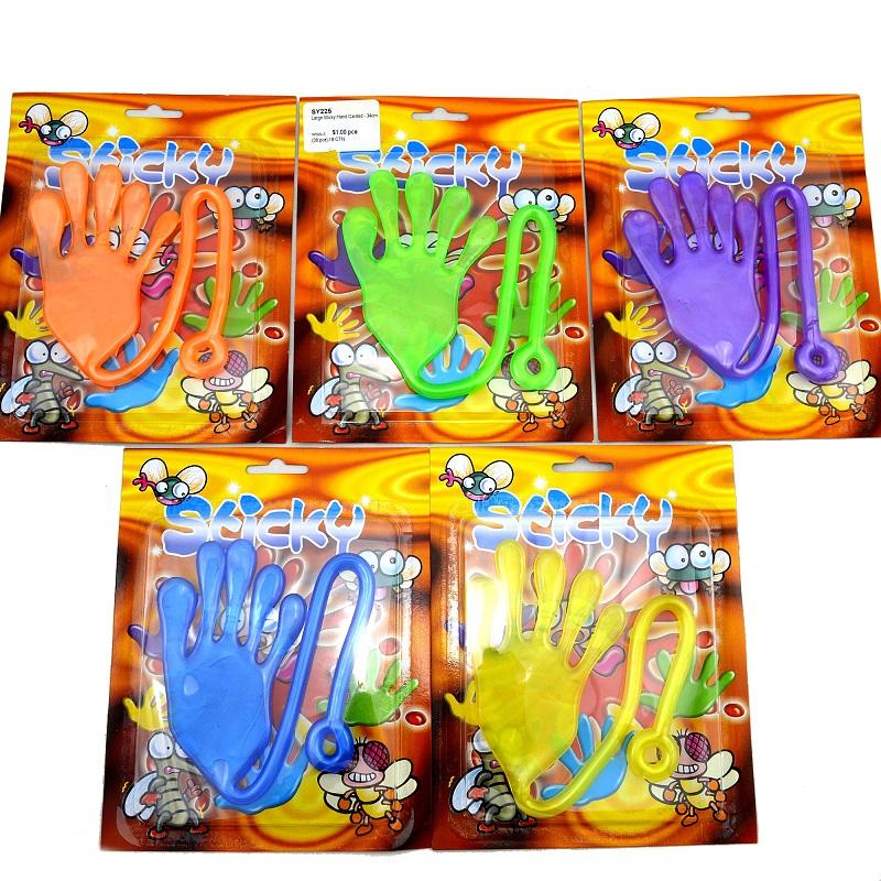 Novelty Toy Large Sticky Hand Assorted Each
