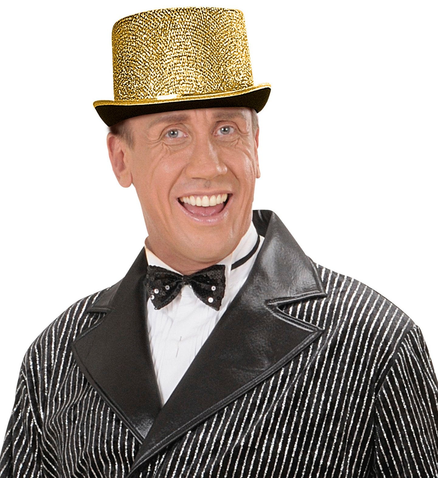 Top Hat Lincoln Gold Lurex Deluxe 1920s Dancer Showman/Showgirl