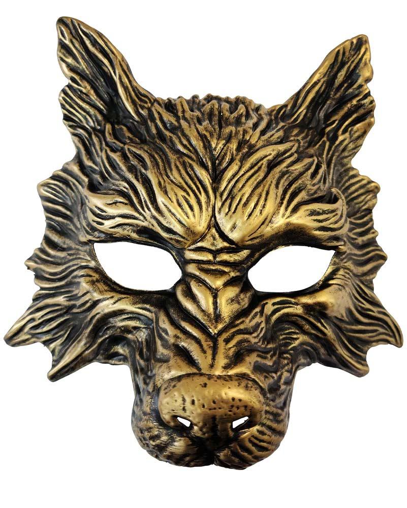 Animal Costume Mask Wolf/Werewolf Gold