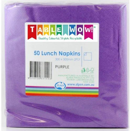 Napkin 2ply Purple Lunch Pk/50