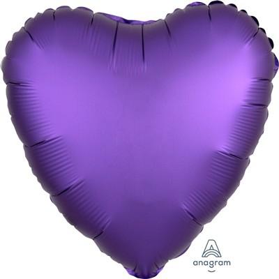 Balloon Foil 45cm Heart Purple Royal