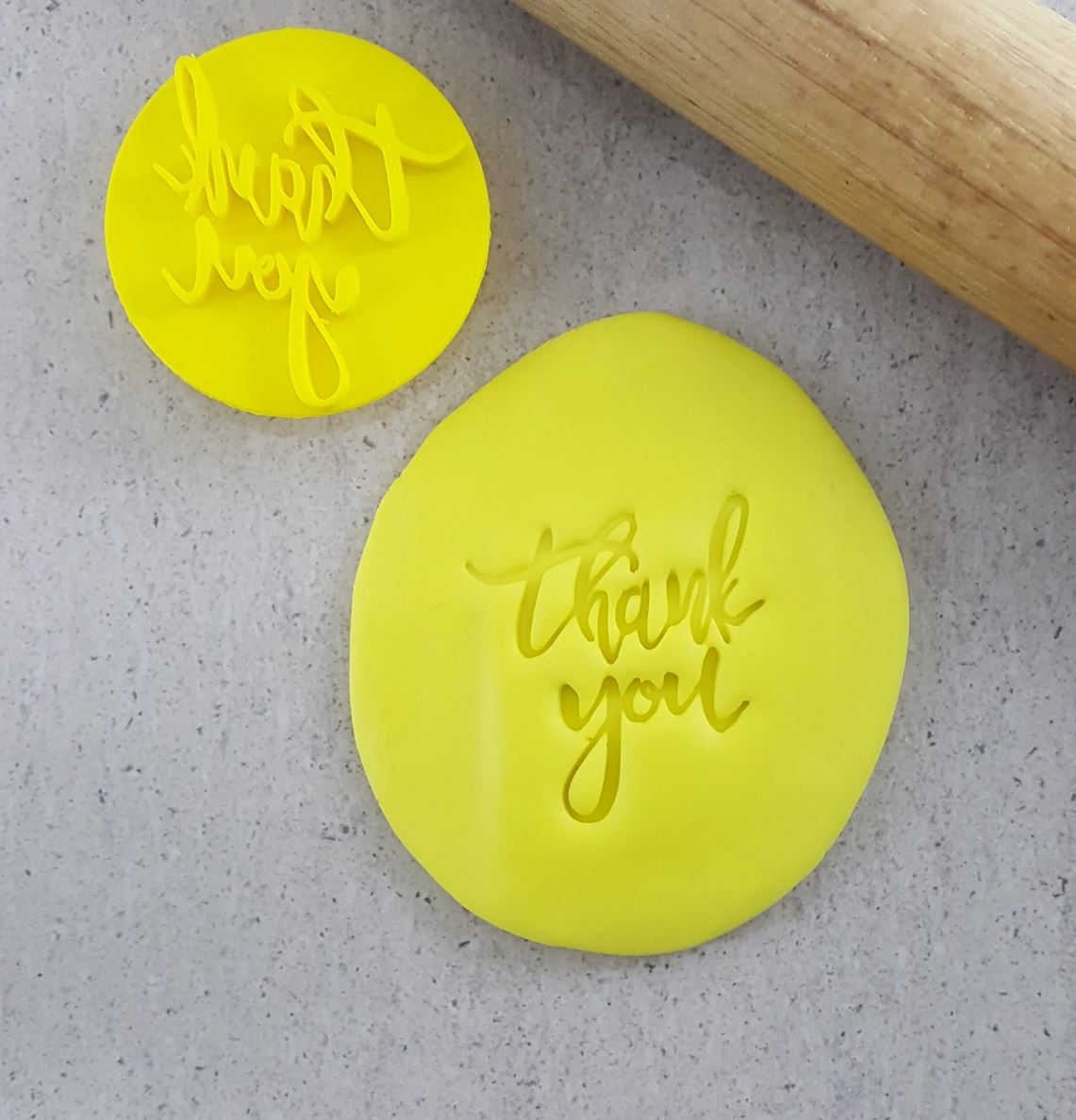 Thank You V2 Cookie/Biscuit Cutter Embosser 60mm