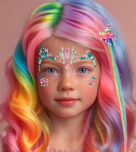 Face Jewels Unicorn Adhesive Costume Accessory