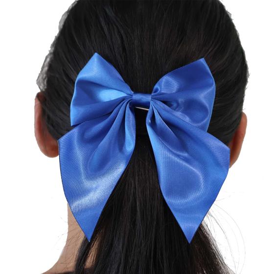 Blue Team Spirit Hair Bow Sports Supporters