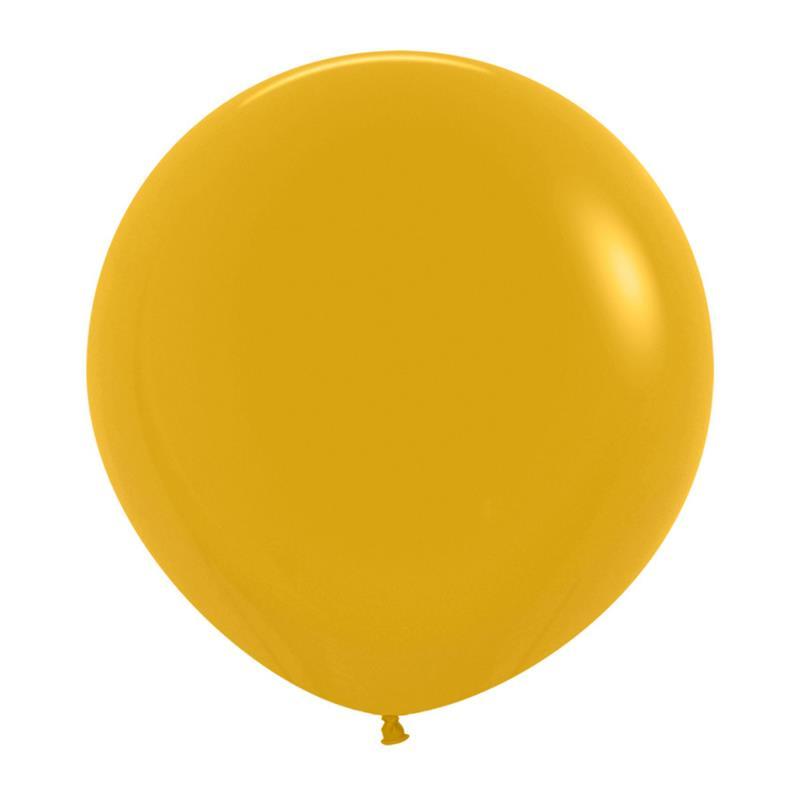 Balloons 60cm Fashion Mustard Sempertex Pk 3