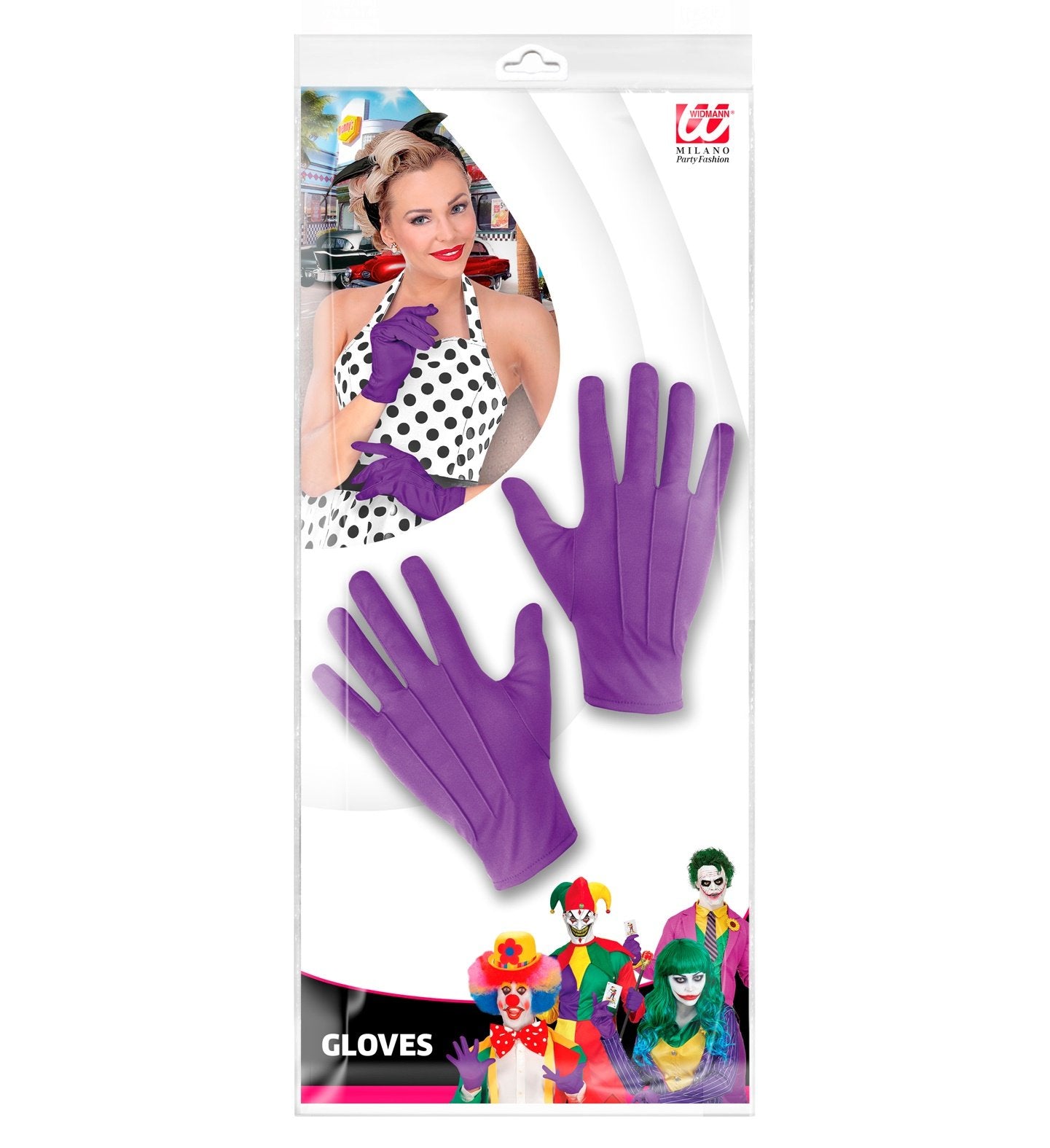Gloves Short Purple Adult Character Costume Accessory