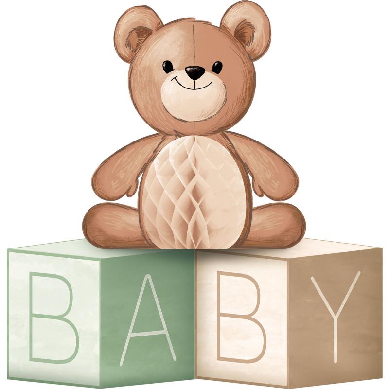 Teddy Bear Baby Shower Table Centrepiece Honeycomb