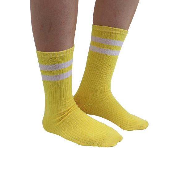 Yellow Team Spirit Socks Sports Supporters