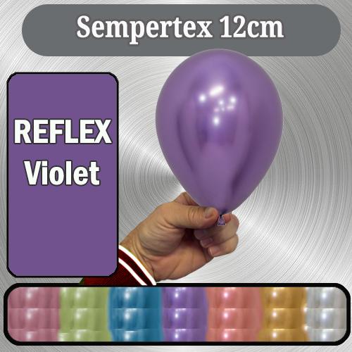 Latex Balloon 12cm Reflex Violet Purple Sempertex Pk 50