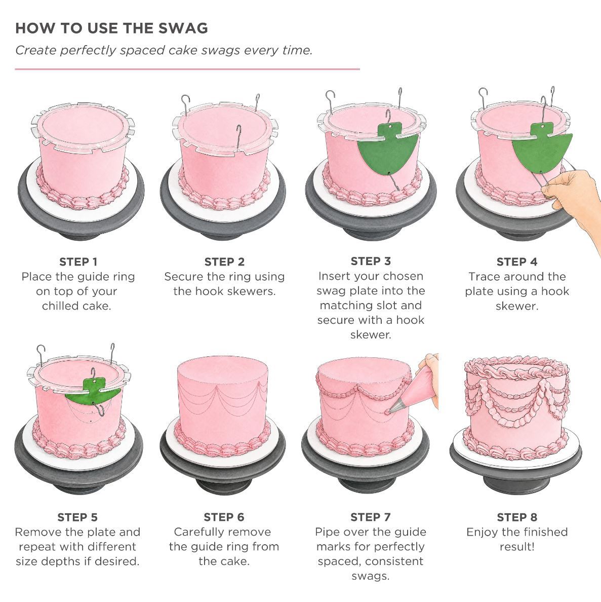 Cake Swag Decorating Templates - Get Your Swag On SweetP