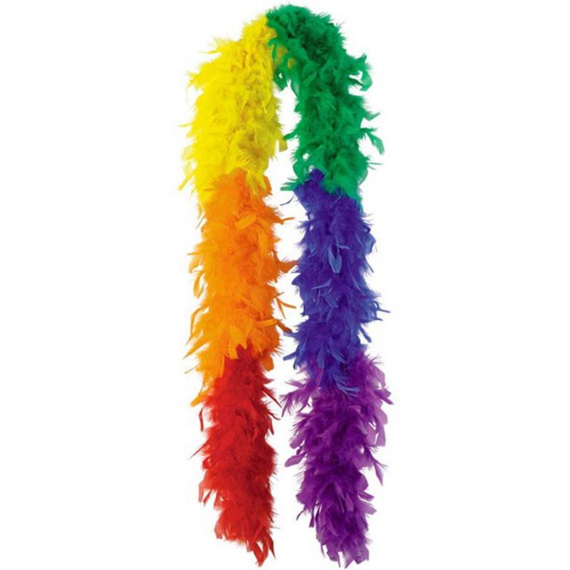 Feather Boa Multi Rainbow Budget 1.82m