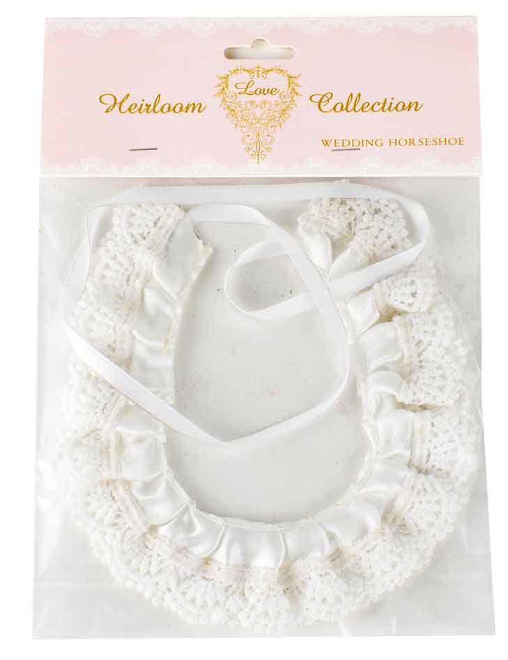 Wedding Gift Bridal Charm Horseshoe White Good Luck