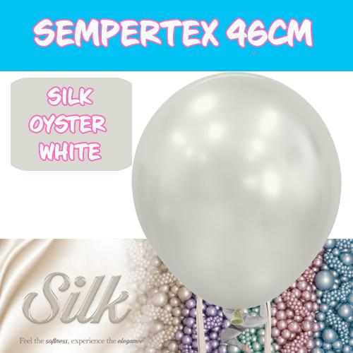 Balloons 46cm Silk Oyster White Pk 6