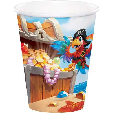 Pirate Treasure Cups 266ml Pk/8 Hot/Cold