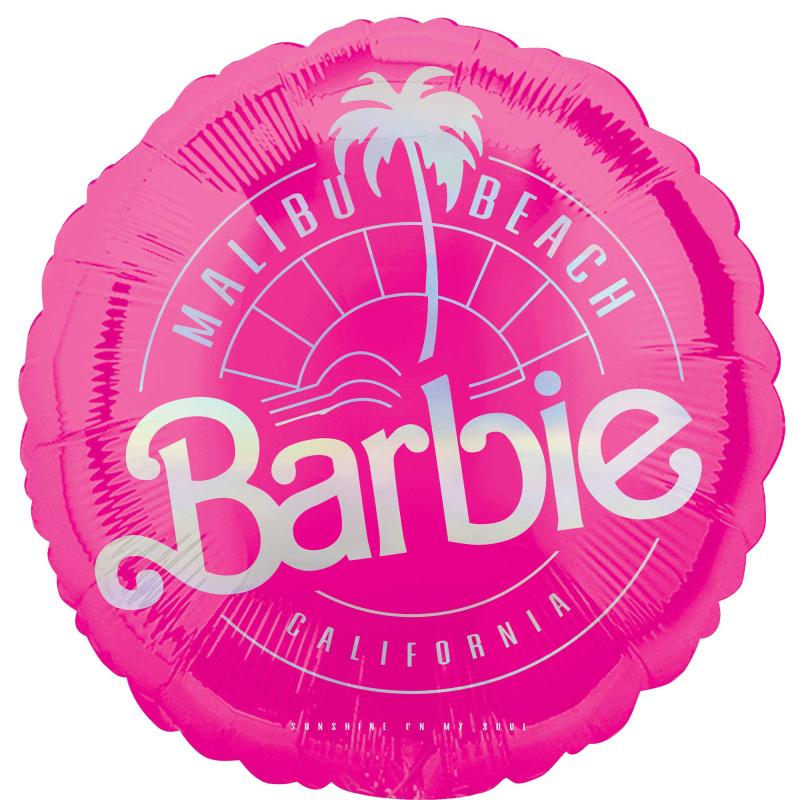 Barbie 45cm Round Foil Balloon Each