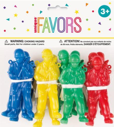 Value Favours Parachute/Paratroopers Pk/12 9.5cm