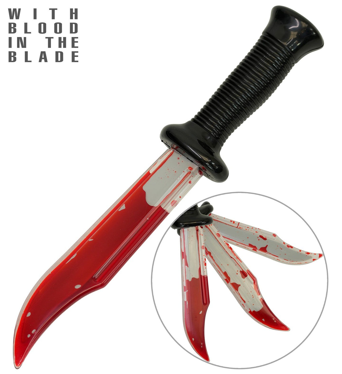 Costume Prop Weapon Fake Bleeding Knife With Liquid Fake Blood 34cm Long