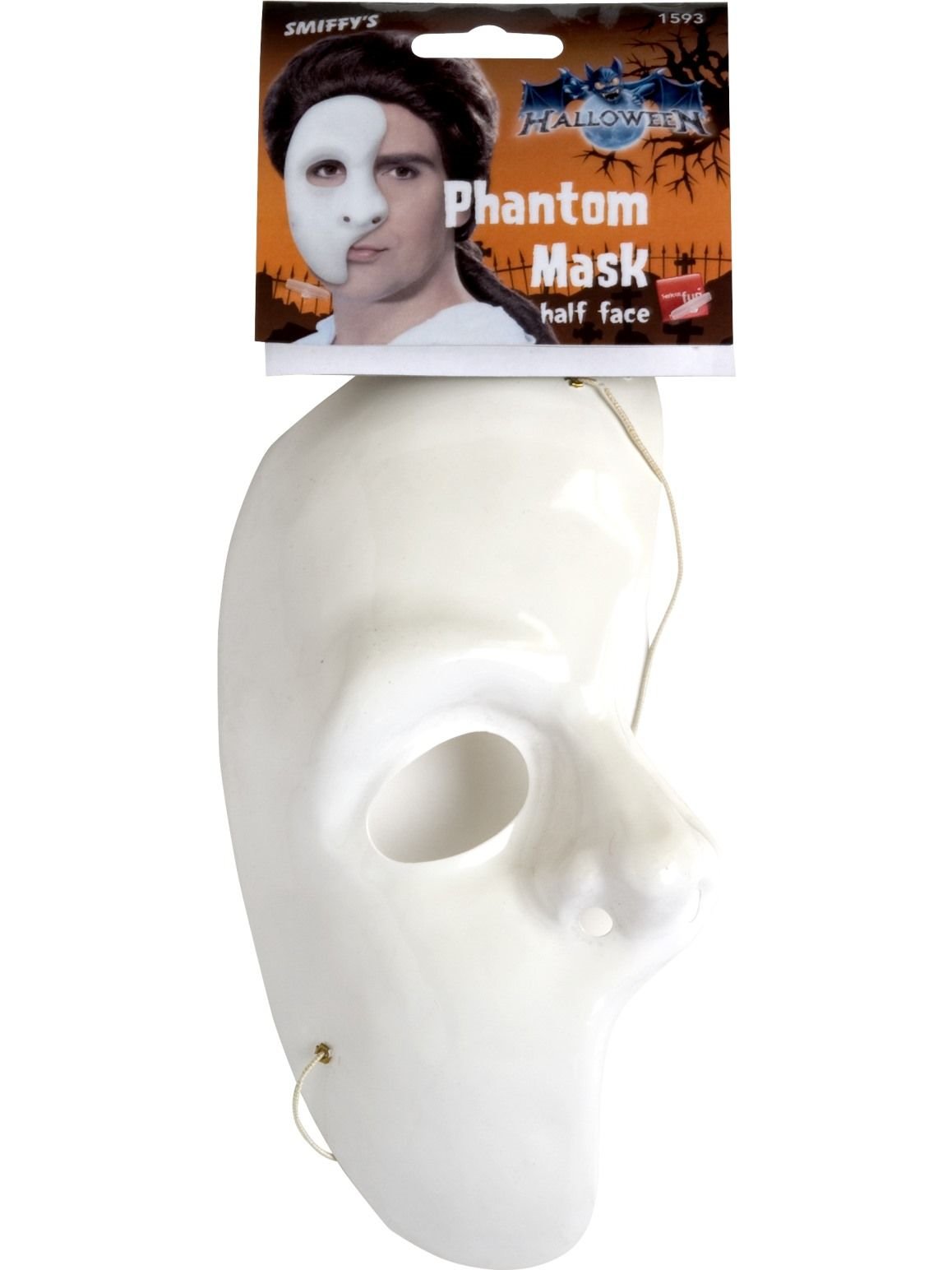 Mask Phantom White 1/2 Face Opera - Discontinued Last Chance To Buy