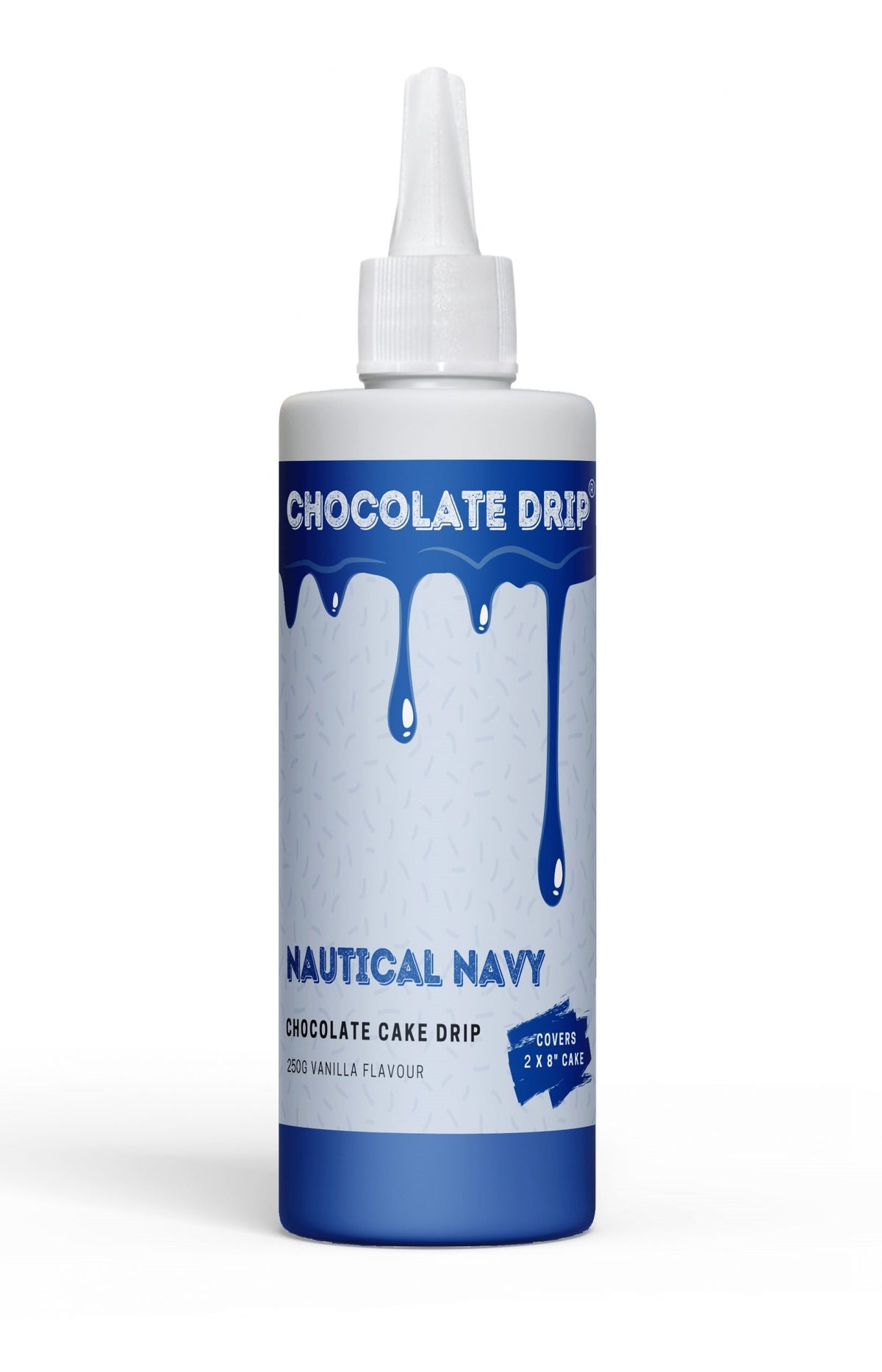 Chocolate Drip Nautical Navy Blue 250g Cake Decorating (Vanilla Flavour)